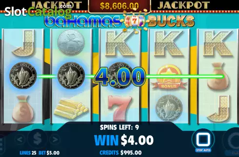 Bildschirm3. Bahamas Bucks slot