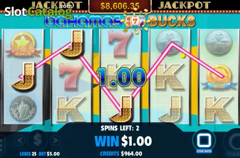 Bildschirm4. Bahamas Bucks slot