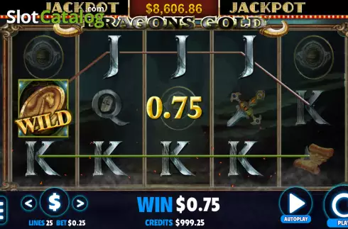 Win screen. Dragons Gold (Jackpot Software) slot
