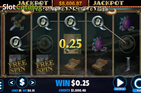 Win screen 2. Dragons Gold (Jackpot Software) slot