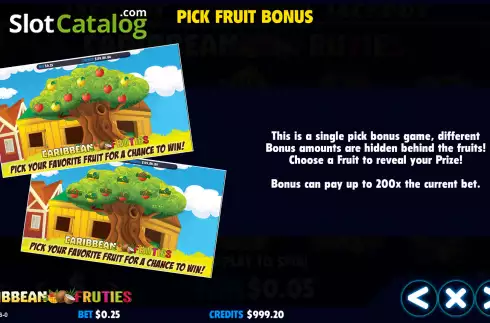 画面7. Caribbean Fruties カジノスロット