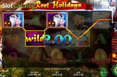 Win Screen 3. Reel Holidays slot
