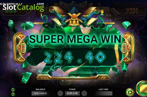 Super Mega Win. Word of Thoth slot