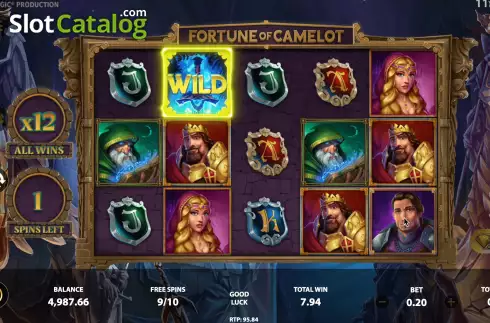 Bildschirm9. Fortune of Camelot slot