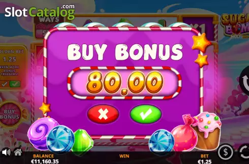 Buy Feature Screen. Sugar Bomb DoubleMax slot