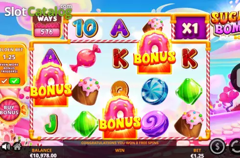 Free Spins Win Screen. Sugar Bomb DoubleMax slot