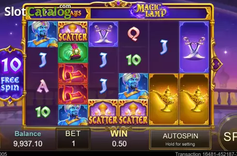 Free Spins screen 2. Magic Lamp (Jili Games) slot