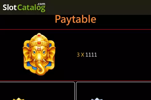 Pay Table screen. Lucky Coming slot