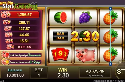 Win screen. Fortune Pig (Jili Games) slot