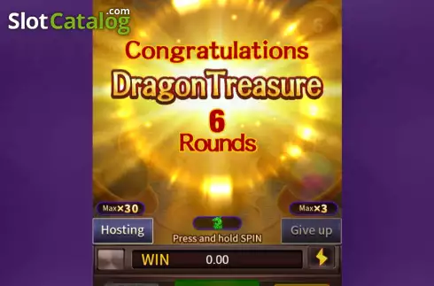 Free Spins screen. Dragon Treasure (Jili Games) slot