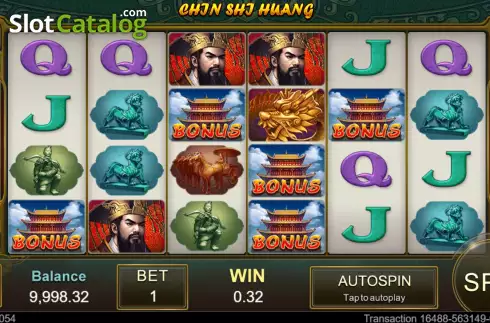 Win screen. Chin Shi Huang slot