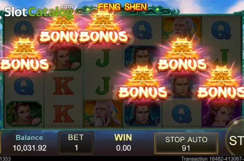 Free Game screen. Feng Shen (Jili Games) slot