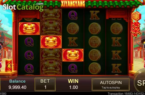 Win screen. Xi Yang Yang slot