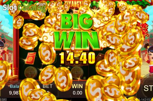 Big Win screen. Xi Yang Yang slot