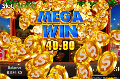 Mega Win screen. Xi Yang Yang slot