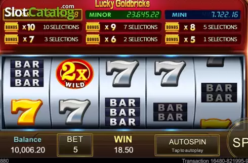 Win screen 2. Lucky Goldbricks slot