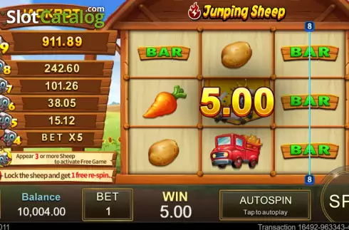 Captura de tela3. Jumping Sheep slot