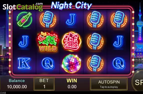 Game screen. Night City slot