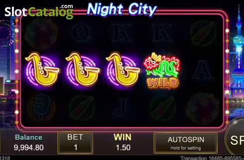 Win screen 2. Night City slot