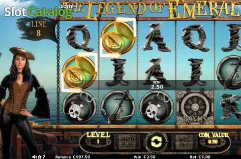 Bildschirm 1. The Legend of Emerald slot