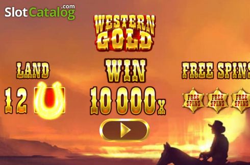 Start Screen. Western Gold slot