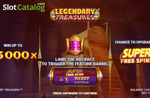 Schermo7. Legendary Treasures slot