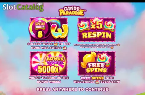 Bildschirm2. Candy Paradise slot