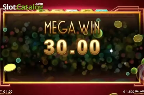 Mega Win Screen. Deco Diamonds slot