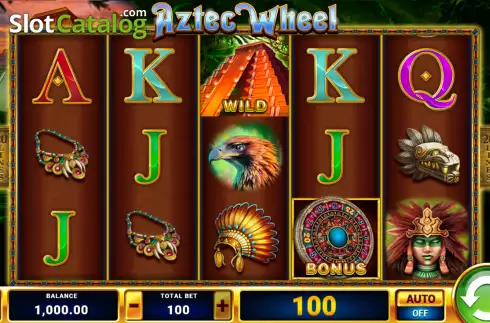 Win screen. Aztec Wheel slot