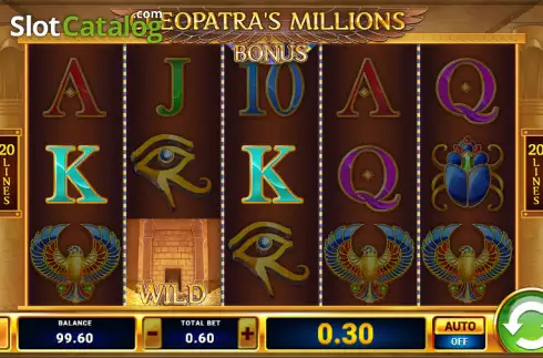 Win screen. Cleopatra's Millions slot