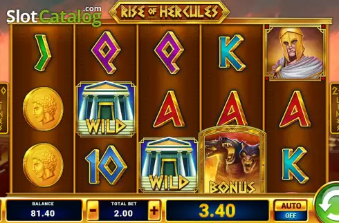 Win screen. Rise of Hercules slot