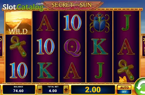 Win screen 2. Secret of Sun slot