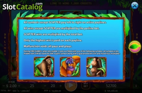 Features. The Apes slot
