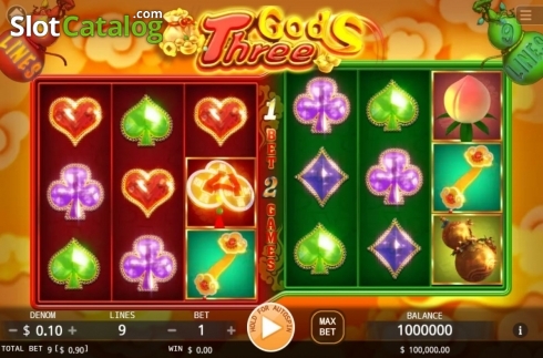 Bildschirm2. Three Gods slot