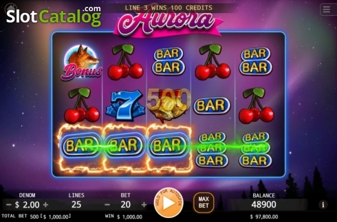 Win Screen. Aurora (KA Gaming) slot