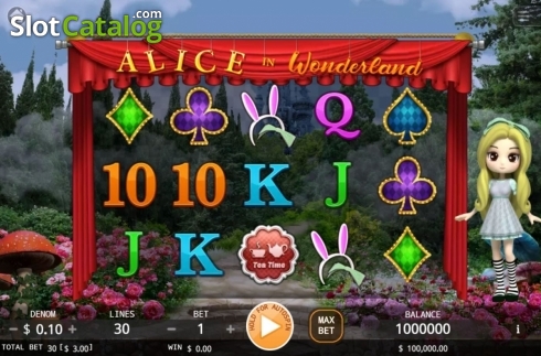 Pantalla2. Alice In Wonderland (KA Gaming) Tragamonedas 