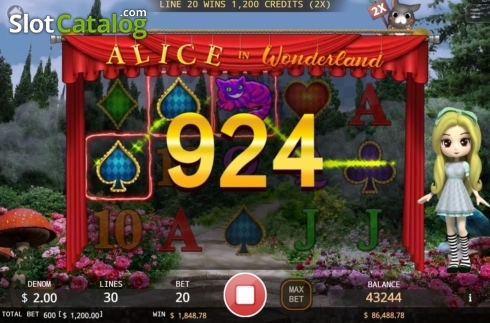 Wn Screen. Alice In Wonderland (KA Gaming) slot