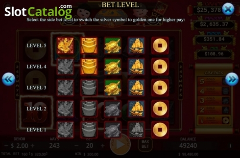 Bet Level. 88 Riches (KA Gaming) slot