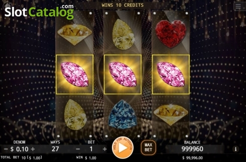 Win Screen. Quick Play Jewels slot
