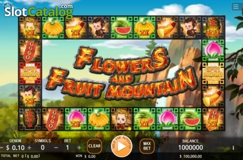 Reel Screen. Flowers and Fruit Mountain slot