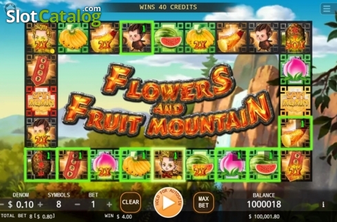 Bildschirm4. Flowers and Fruit Mountain slot