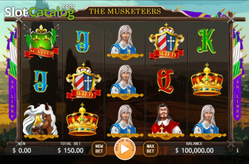 Reel Screen. The Musketeers (KA Gaming) slot