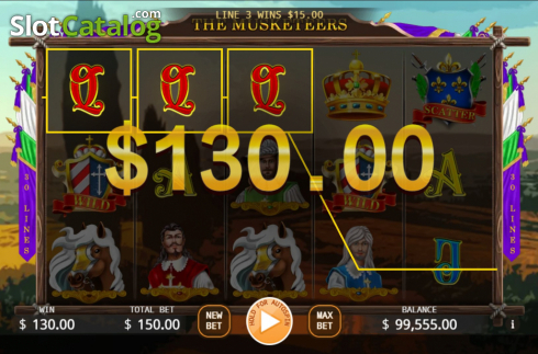 Win Screen 3. The Musketeers (KA Gaming) slot