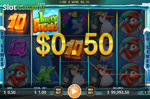 Win screen 1. Lucky Penguins slot