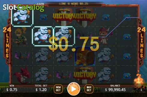 Win 3. The Legend of Heroes slot