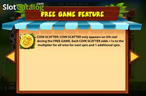Free game feature screen. Milk Girl slot