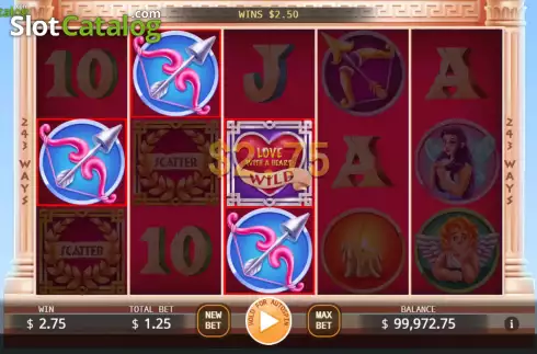 Win screen. Cupid and Psyche slot