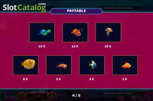 Paytable screen 3. Mermaid Hunter slot