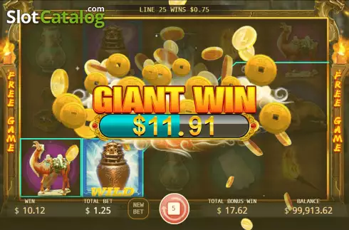 Giant Win Screen. Chinese Ancient Tomb slot