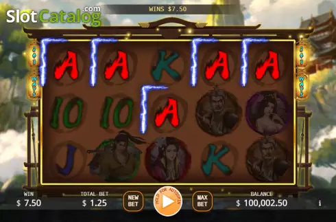 Win screen. Treasure Raider (KA Gaming) slot